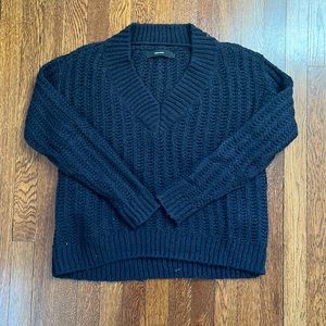 Blue knit sweater